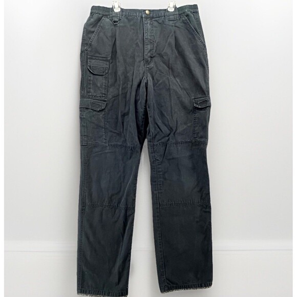 5.11 511 Tactical Pants Men's 33x34 Style 74290 Cargo Zip Pockets Black TAC-105C - Picture 1 of 4